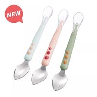 Gambar QS Sendok Kikis Kerok Pengeruk Buah Makan MPASI Bayi Anak Spoon Fruit - Biru dari Quinny Storee undefined 2 Tokopedia