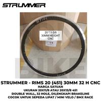 Gambar Sepasang Velg Strummer 20 x 1 1-8 32 Hole 30mm 451 Brakeline Rim Rims dari ION BIKE JOGJA OFFICIAL undefined 2 Tokopedia