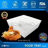 Gambar Food Tray - Paper Tray - PUTIH | S (TANPA RAKIT) dari Ecopaq undefined 1 Tokopedia