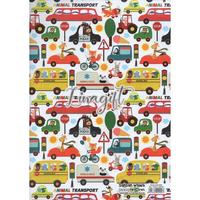 Gambar ( 5 Lembar ) CARS SANWA - KERTAS KADO MOBIL TRUK TAYO - GIFT WRAP dari Mericasouvenir99 undefined 5 Tokopedia
