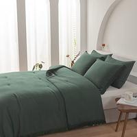 Gambar LEAFAX Queen Comforter Set Tassel - 5 Pieces Microfiber Bedding Set dari Home and Kitchen USA undefined 3 Tokopedia