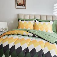 Gambar UOZZI BEDDING Rhombus Comforter Sheet Set 7 Pieces dari Home and Kitchen USA undefined 4 Tokopedia