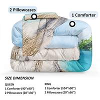 Gambar Move Over Ocean Bedding Beach Theme Comforter Set (Queen, Island) dari Home and Kitchen USA undefined 2 Tokopedia