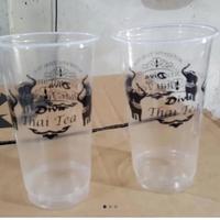Gambar SABLON GELAS PLASTIK 22 OZ DATAR 660 ML LOGO 1 WARNA LEBIH TEBAL dari tiga brilliant pack25 undefined 2 Tokopedia