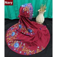 Gambar Mukena Terusan Dewasa Polino Kain Dasar Maroon Motif Bunga Anggrek - Mustard dari Lestari Mukena Kudus undefined 1 Tokopedia