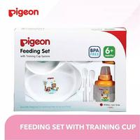Gambar PIGEON Feeding Set / peralatan makan bayi 1 set training cup - Set Mini dari little yuri undefined 1 Tokopedia
