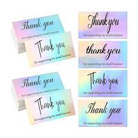 Gambar 50 Sheets/lot 5*9 CM Laser Thank You Greeting Card Gift Wrapping dari Satorus undefined 1 Tokopedia