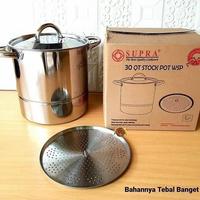 Gambar SUPRA PANCI SARANGAN / STOCK POT 30 QT STAINLESS STEEL TEBAL - panci - panci dari TOKO WALIYAH undefined 4 Tokopedia