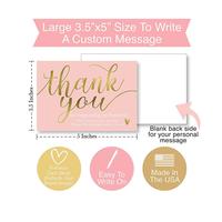 Gambar 50 Sheets/set 5*9 Cm Pink Thank Card Thank You Gift Decoration dari Satorus undefined 4 Tokopedia