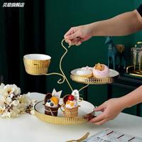 Gambar Ceramic Dessert Serving Plate / Tier Cake 3 Susun / Tempat Kue 3 Susun - Hijau Butterfly dari AestheticHome.Id undefined 5 Tokopedia