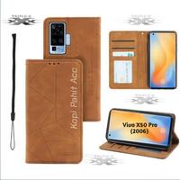Gambar Vivo X50 Pro Flip Leather Case Flip walllet Sarung Kulit Premium - Maroon, X50 Pro (2006) dari Tripel x Part undefined 5 Tokopedia