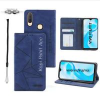 Gambar Vivo Y12 Y15 Y17 Flip Leather Case Flip walllet Sarung Kulit Premium - Maroon, Y12 dari Tripel x Part undefined 3 Tokopedia