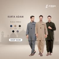 Gambar Setelan Busana Muslim Atasan Kemeja Koko Celana kain Pria Jumbo Kurta - Navy, S dari Bharatabatik99 undefined 2 Tokopedia