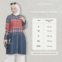 Gambar Baju Atasan Tunik Batik Wanita Kerja Motif Indira Merah Zipper Depan dari Lathifa mall undefined 5 Tokopedia