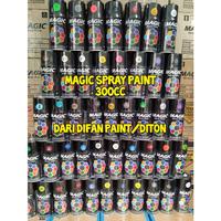 Gambar B. pilok cat semprot magic spray paint 300cc black 139 merah - 114 ORANGE dari m@yshop undefined 1 Tokopedia