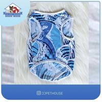 Gambar BAJU ANJING KUCING TOP HAVANA 024 JAPANESE WAVE BLUE SIZE XL dari JJ PET HOUSE undefined 1 Tokopedia
