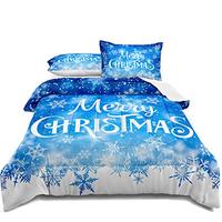 Gambar lris Bedding Bedding Set Snowflake Comforter Set(Christmas12,Queen) dari Home and Kitchen USA undefined 4 Tokopedia