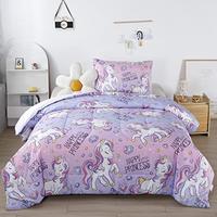 Gambar HTgroce Twin Size Unicorn Comforter Bedding Set- 68x86inch dari Home and Kitchen USA undefined 4 Tokopedia