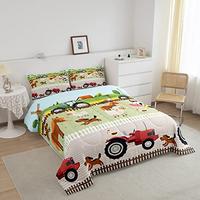 Gambar Tractor Bedding Sets for Boys Twin Size Toddler Kids Cute dari Home and Kitchen USA undefined 4 Tokopedia