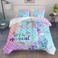 Gambar Datura home Bedding Comforter Set Rainbow Scales Mermaid dari Home and Kitchen USA undefined 2 Tokopedia