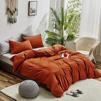 Gambar Cottonight Rust Comforter Set Full Burnt Orange Bedding Comforter Set dari Home and Kitchen USA undefined 5 Tokopedia