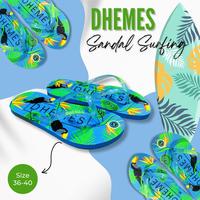 Gambar Sandal Rubber Wanita Surfing Motif Alam Grosir 20 Pasang - Biru dari dhemes original undefined 4 Tokopedia