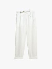 Gambar M&S - Celana Wanita - Pure Cotton Tapered Ankle Grazer Trousers - Ivory, 12/SHT dari MARKS&SPENCER undefined 3 Tokopedia