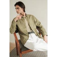 Gambar LARUSSO Big Size Kemeja Basic Tencel Panjang - Olive Green M002 - XXXXL dari LARUSSO STORE undefined 1 Tokopedia
