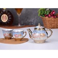 Gambar Cangkir Teko Gelas Teh Kopi Keramik Mewah Elegan Fullset - Rose Gold dari HarJunShop7 undefined 1 Tokopedia