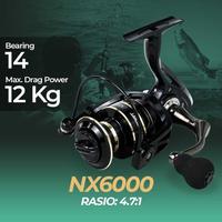 Gambar Metal Reel Pancing Spinning Fishing Reel 4.7:1 - TaffSPORT NX6000 dari Hardware Solutions undefined 1 Tokopedia