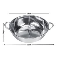 Gambar AVEN Panci Hotpot Steamboat 2 Sekat Stainless Mangkok Shabu Suki Pan dari Aven Indonesia undefined 3 Tokopedia