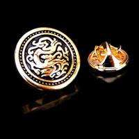 Gambar Gold Round dragon design Brooch men's Lapel Pin clothing knapsack dari MPM MARKET ID undefined 4 Tokopedia
