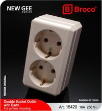 Gambar Broco 15420-11 (B) Double Stop Kontak OB dari Mulia Mas Electrindo undefined 1 Tokopedia