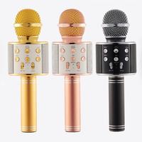 Gambar MIC Microphone Smule KARAOKE BLUETOOTH WIRELESS PORTABLE WS858 SPEAKER - Gold dari lapaktekniksby undefined 3 Tokopedia