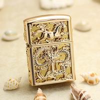 Gambar Genuine Zippo Golden Dragon Horse oil lighter copper windproof dari ElizahStore undefined 1 Tokopedia