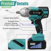 Gambar Bor Impeck Kunci Pas Elektrik 488vf 1500n.m 22800mah Untuk Power Tool - 1 x Battery dari NEW-GHIHI undefined 5 Tokopedia