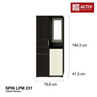 Gambar TERMURAH ACTIV FURNITURE SPIN LPM 231 LEMARI PAKAIAN 2 PINTU MEJA KACA - Columbia Nass dari Point Center undefined 4 Tokopedia