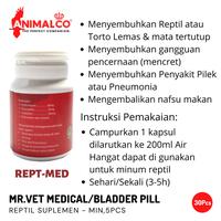 Gambar MR VET REPT MED STONE KAPSUL OBAT BLADDER FLU PILEK MOGOK MAKAN REPTIL - REPT-STONE dari Animal Co undefined 2 Tokopedia