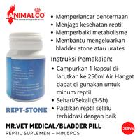 Gambar MR VET REPT MED STONE KAPSUL OBAT BLADDER FLU PILEK MOGOK MAKAN REPTIL - REPT-STONE dari Animal Co undefined 3 Tokopedia
