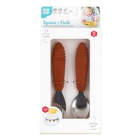 Gambar Bumkins Spoon And Fork 18M+ Clay - Sendok Garpu Anak (Merah) - Lavender dari Mothercare Indonesia undefined 3 Tokopedia