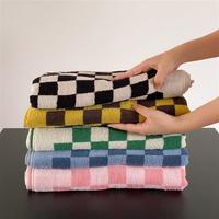 Gambar Retro Plaid Pure Cotton Beach Bath Towel Striped Absorbent dari Wastore One undefined 2 Tokopedia