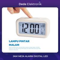 Gambar Jam Meja Digital Alarm Tidur Weker Sensor Cahaya Suhu Ruangan - Putih dari Dede Elektronik Bali undefined 1 Tokopedia