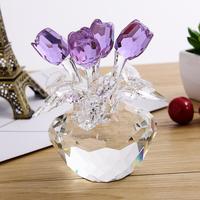 Gambar 4 Colors Crystal Rose Flower Figurine Glass Princess Style dari Wastore One undefined 3 Tokopedia