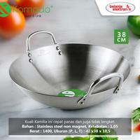 Gambar KOMODO Kuali Wajan Kamilia Penggorengan 38 Cm Stainless Steel dari Belanja Elektronik undefined 1 Tokopedia