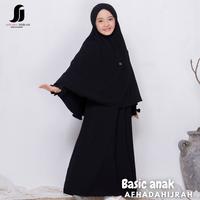 Gambar Baju gamis anak perempuan set cadar BASIC hitam terbaru baju dan hijab dari kamaladi397 undefined 2 Tokopedia