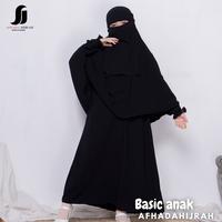 Gambar Baju gamis anak perempuan set cadar BASIC hitam terbaru baju dan hijab dari kamaladi397 undefined 3 Tokopedia