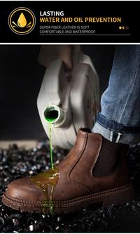 Gambar Grizle Sepatu Safety Medium Boots Waterproof, ORIGINAL LEATHER - Coklat, 42 dari NazNas Family Store undefined 5 Tokopedia