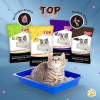 Gambar Pasir Top - Top Cat Litter 10L - Pasir Kucing Gumpal Wangi dari Oryza Pet Care undefined 2 Tokopedia