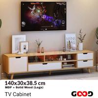 Gambar DIY Rak TV minimalis 4 Laci /Meja TV minimalis kayu/Putih NORDIC style - Putih, 140x30x38.5 dari Good Share Store undefined 1 Tokopedia