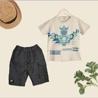 Gambar Setelan Cyborg Celana Pendek Kaos Anak Cowok Laki Laki Remaja 6-14th - Cream, 8 dari Ikhmeers collection undefined 4 Tokopedia